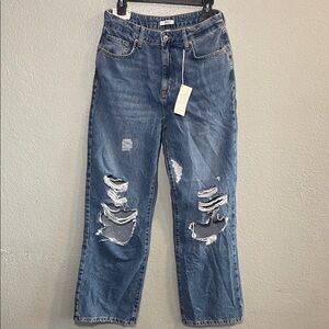 FOREVER21 Distressed Blue Jeans